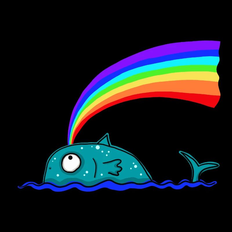 Regenbogen Wal