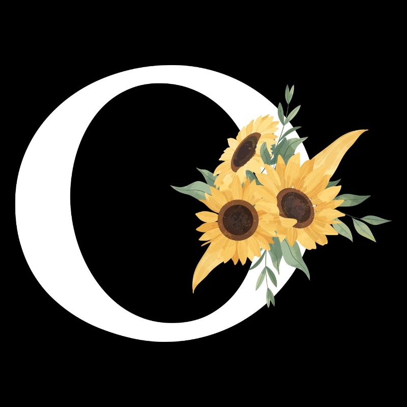 Sonnenblume Blumenbuchstabe O
