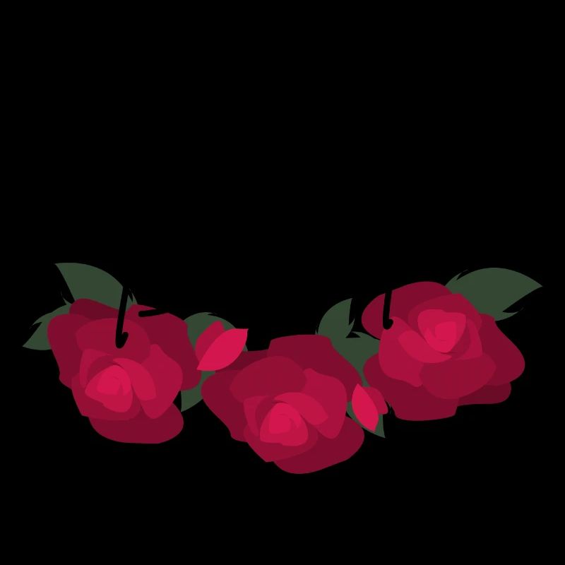 Minimalist red flower bridle