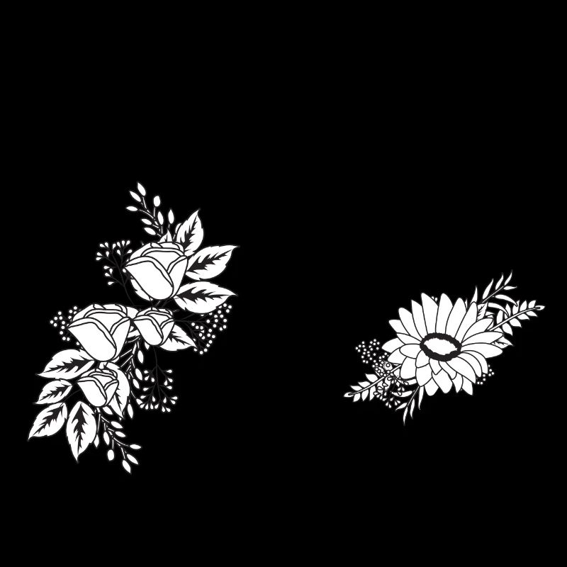 Nummer 14 Schwarze Blumen - 14. Blumengeburtstag