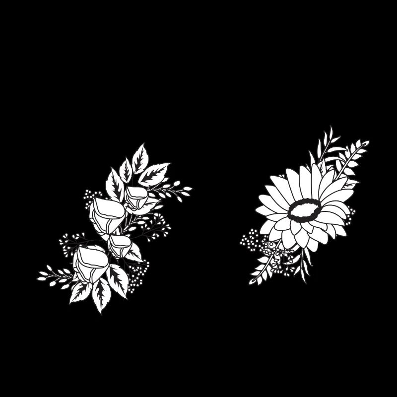 Nummer 77 Schwarze Blumen - 77. Blumengeburtstag