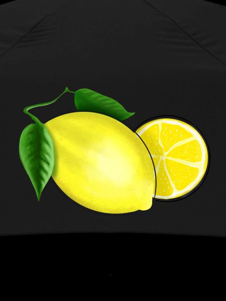 Fresh lemon with leaf