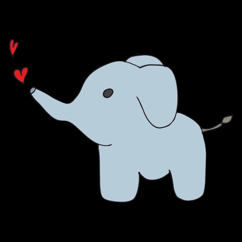 elefant sprüht herzen