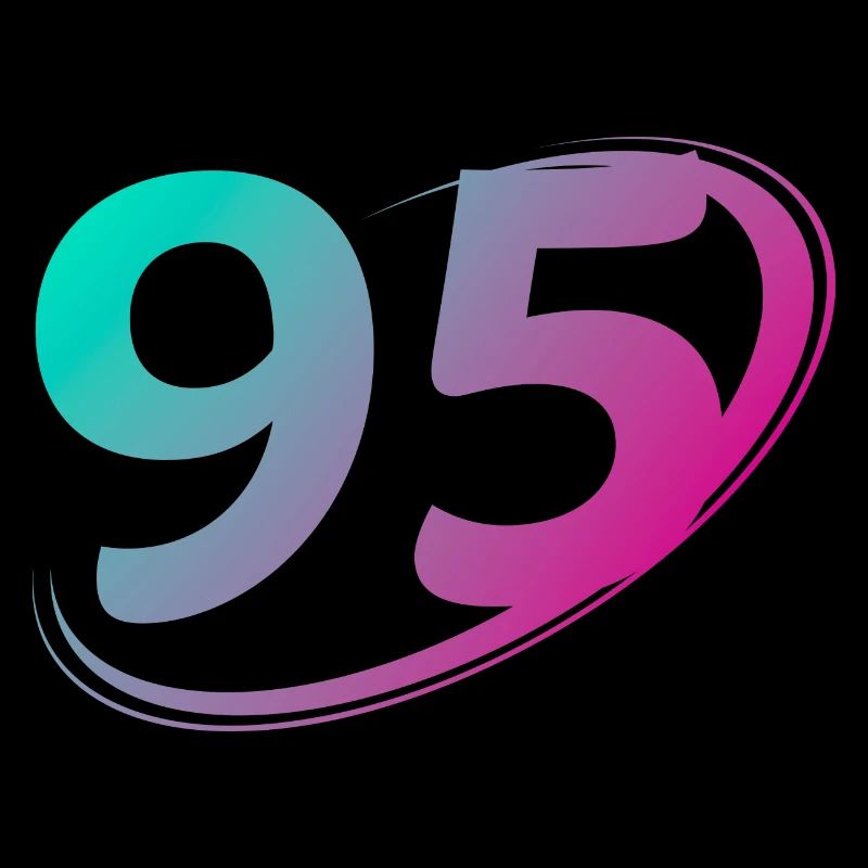 Numéro 95 multicolore