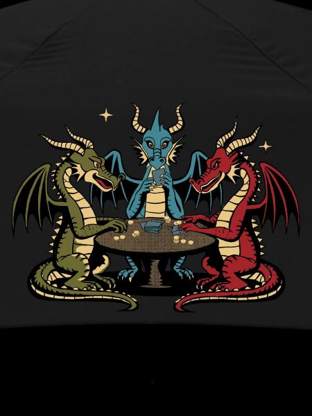 Dragons playing cards