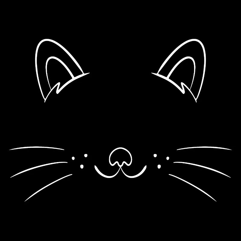 Design minimaliste de visage de chat