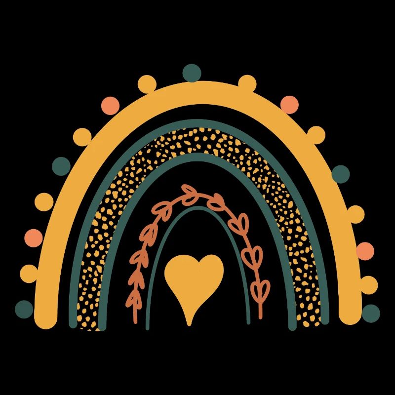 rainbow boho print abstract rainbow