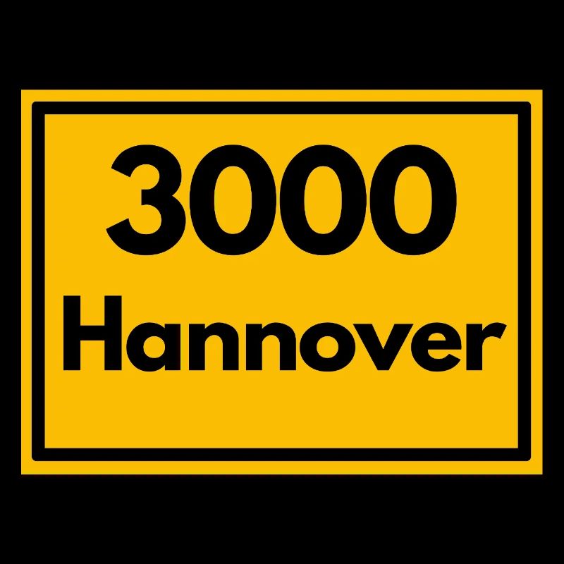 Place sign - then Retro urban Zip Code 3000 Hanover