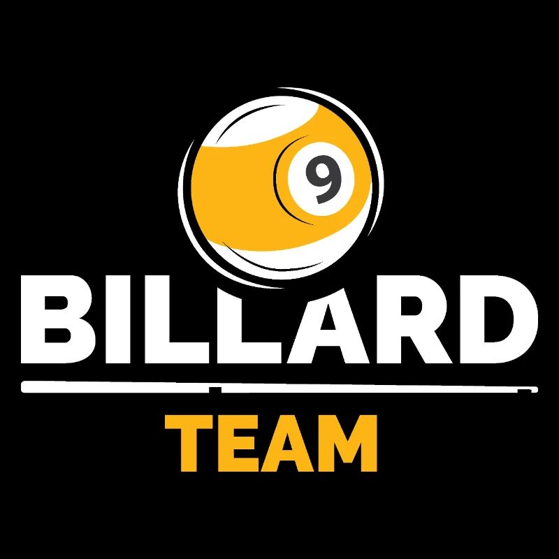 9-Ball Billiard Team Logo Design