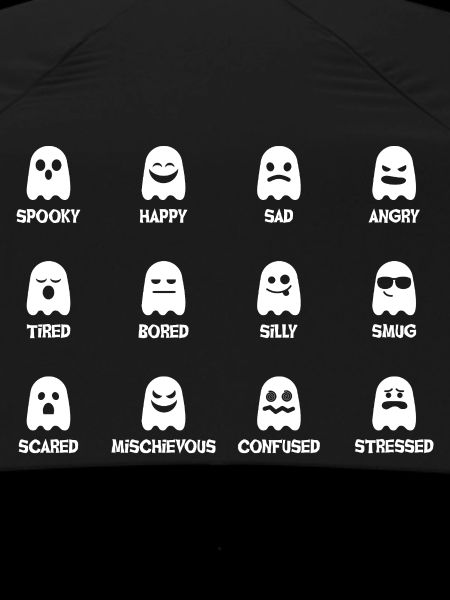 Ghost faces with varying moods