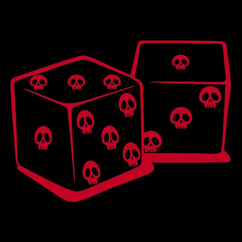 Playing with dice (red)