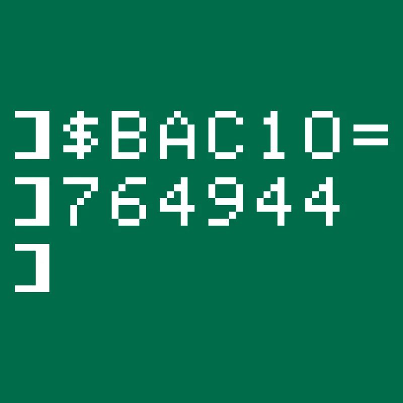 Bacio BAC10 8-bits Esadecimal Code Nerd Pixel Art