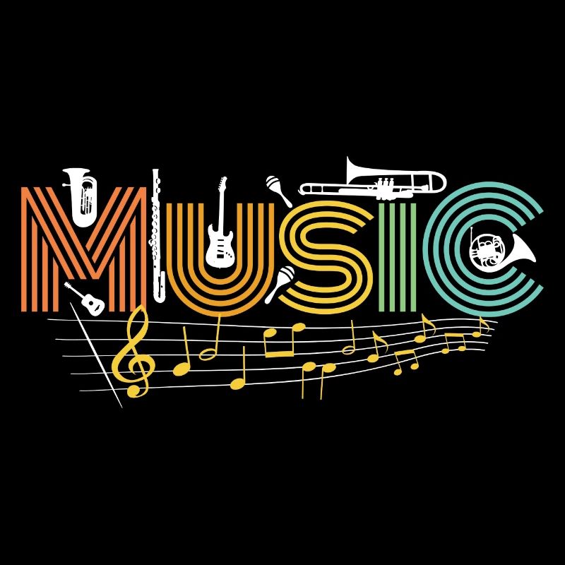 MUSIC Vibes – Colorful Notes & Instruments