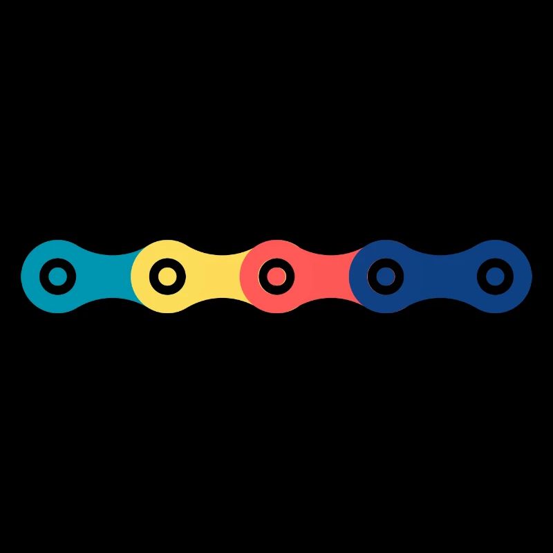 Colorful bike chains