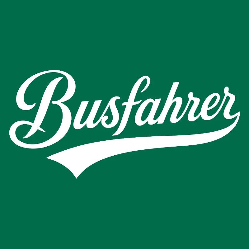 Beruf Busfahrer Text Design