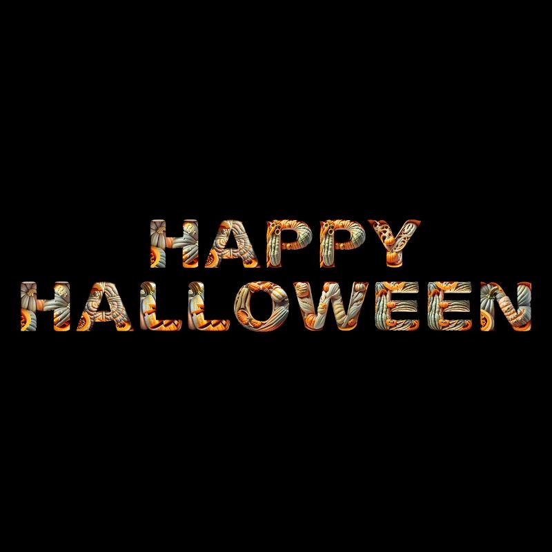Joyeux Halloween Pumpkin lettrage effrayant spooky
