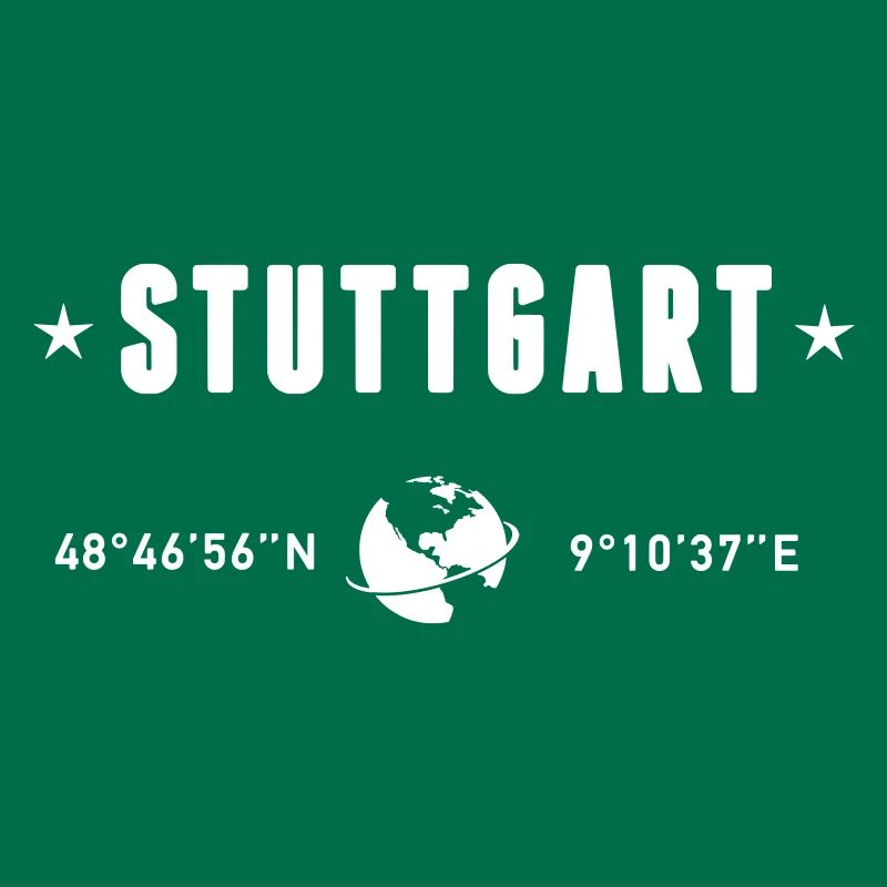 Stuttgart Germany Coordinates Gps Globe White