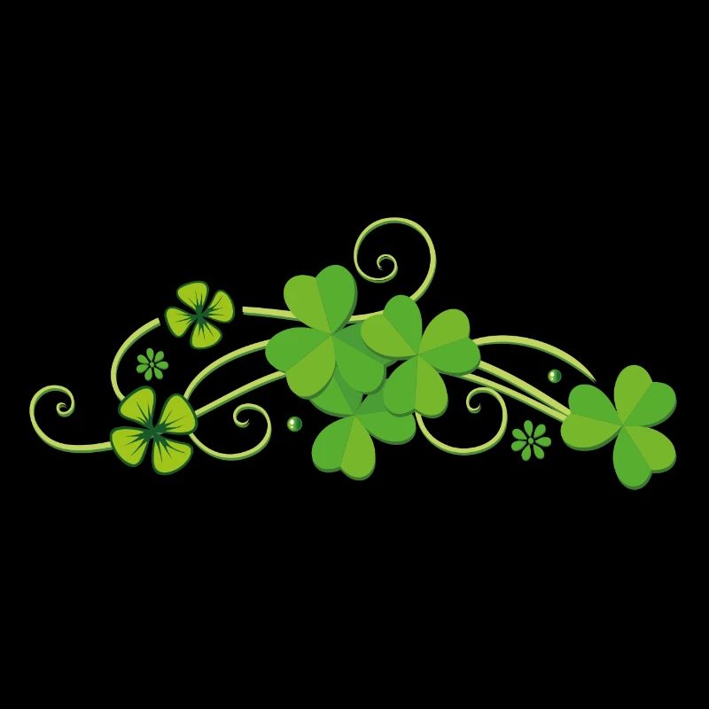 Klee Glück St. Patricks Day Kleeblätter Silvester