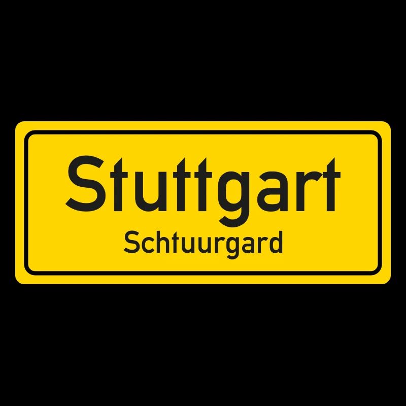 Stuttgart place name sign Germany