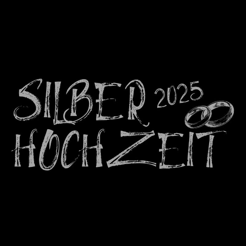 Silberhochzeit 2025 mit Silberringen silberfarben