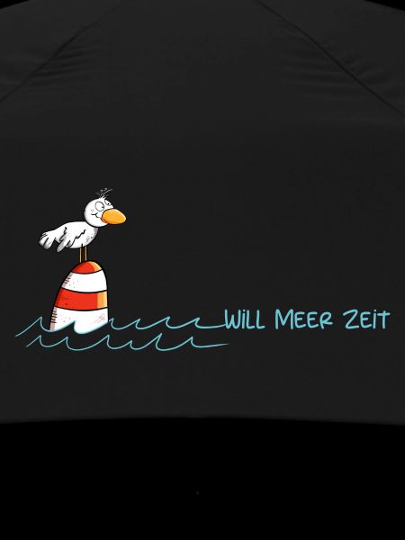Drollige Möwe Will Meer Zeit