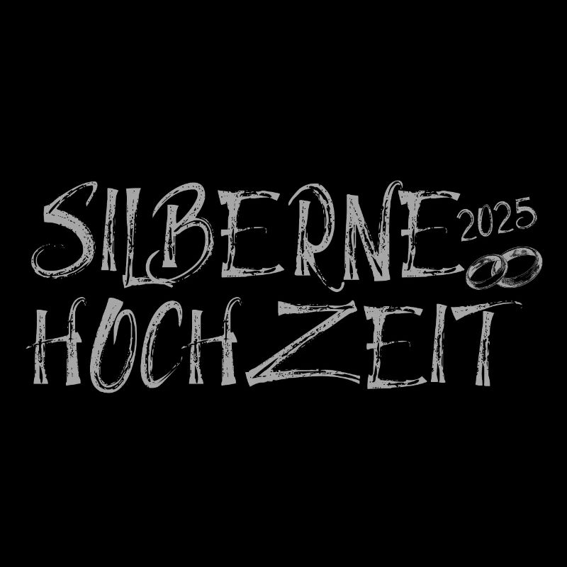 Silberne Hochzeit 2025 mit silbernen Ringen
