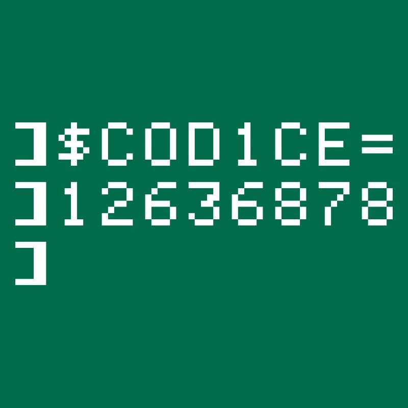 C0D1CE Codice 8-Bit Esadecimale Code Nerd Pix