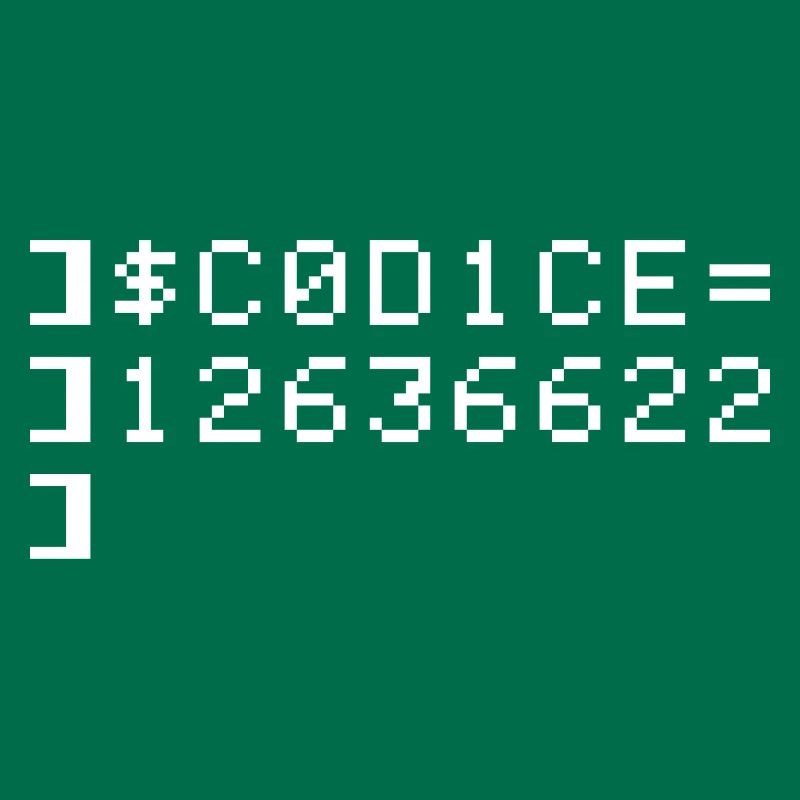 C0D1CE Codice 8-Bit Esadecimale Code Nerd Pix