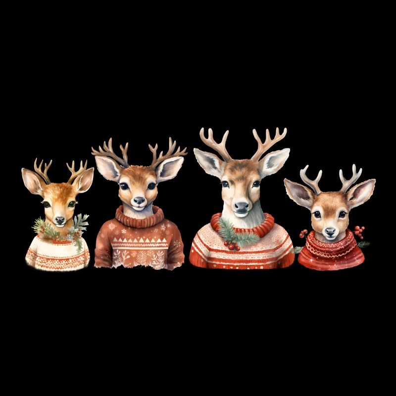 Reindeer Quartet Knitted Sweater