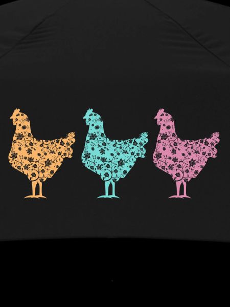 Pastel Chickens Silhouettes Pattern