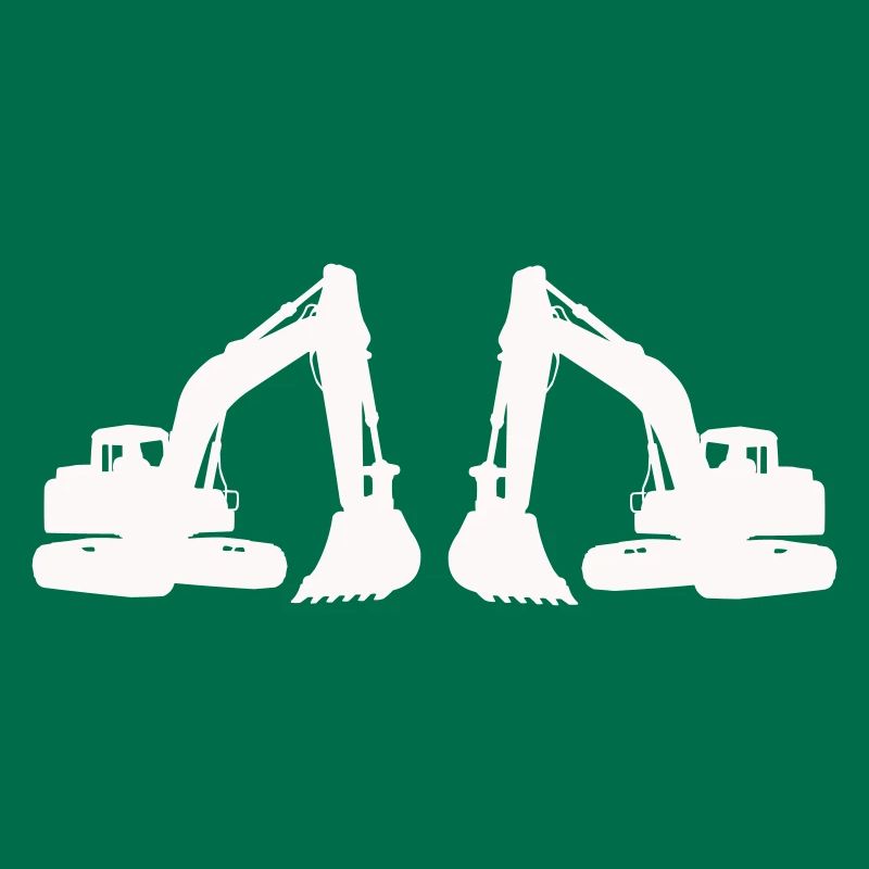 Doppel Bagger Silhouette