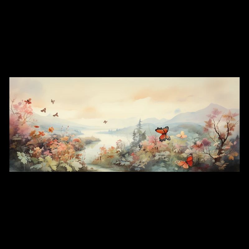 Landschaft mit Schmetterling