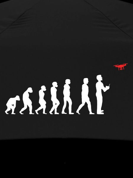 Evolution des Menschen Drohne Pilot