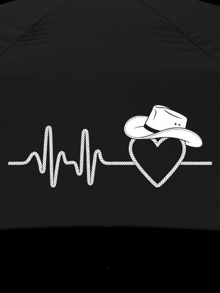 Heartbeat with Hat Silhouette