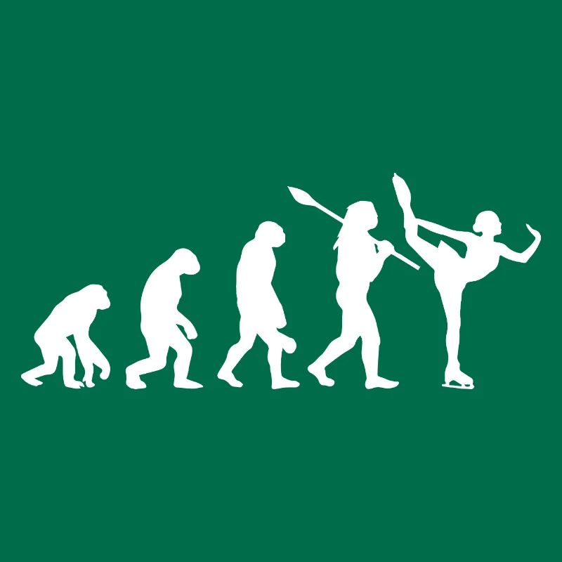 Entwicklung des Mannes, Eiskunstlauf-Mädchen, Eislauf-Mädchen