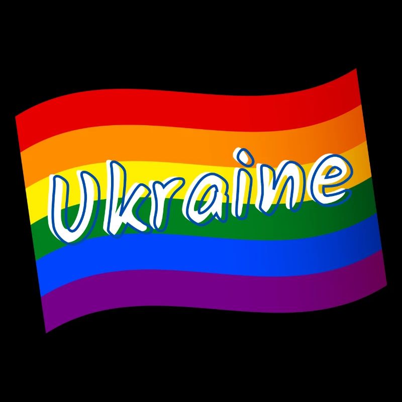 Ukraine Pride Ukrainian Pride rainbow flag LGBTQ
