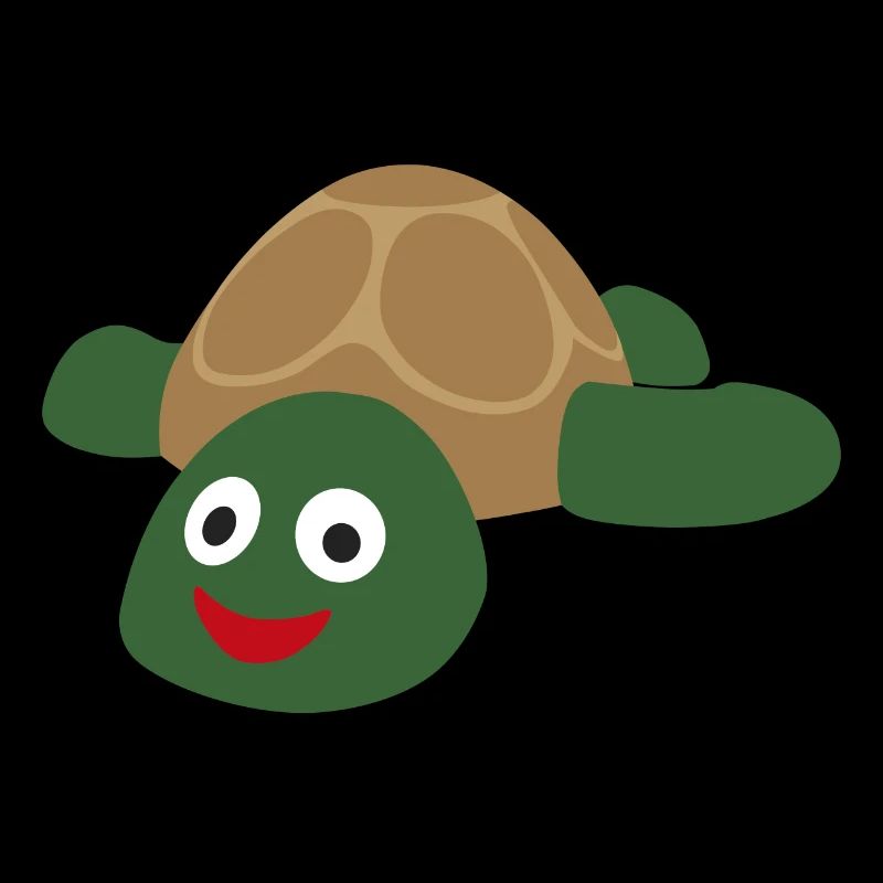 Tortue mignonne mignonne et joyeuse