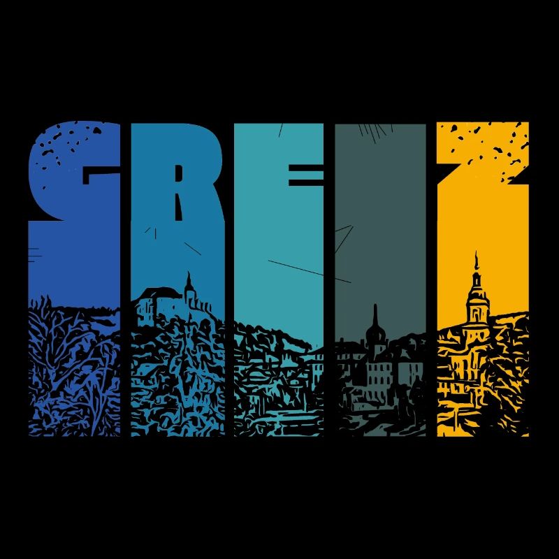 Ostthüringen Merch - Greiz Silhouette