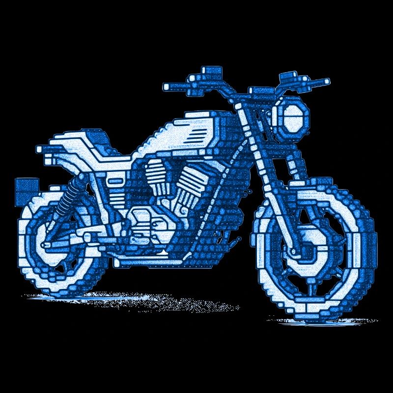 Moto de vélo nu 8 bits pour motards et motards