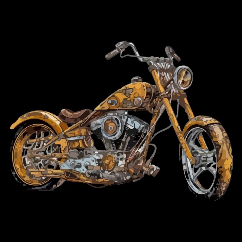 Moto chopper orange n°2