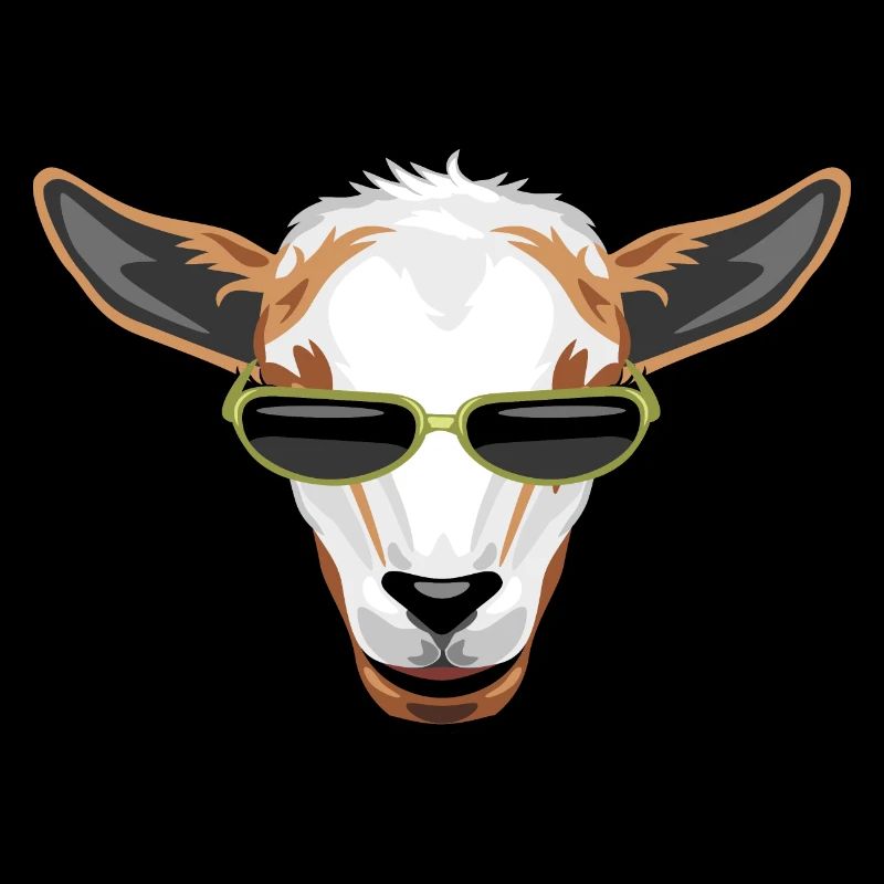 Portrait d’une chèvre avec des lunettes de soleil