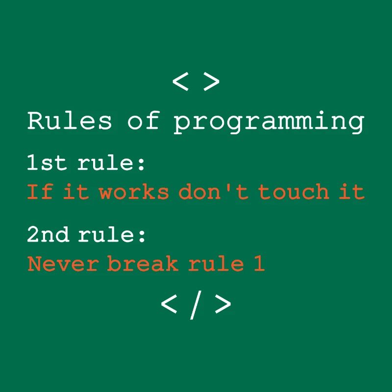 Rules of programming