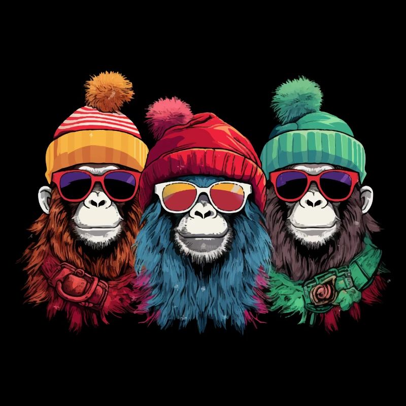 Singes de Noël moches