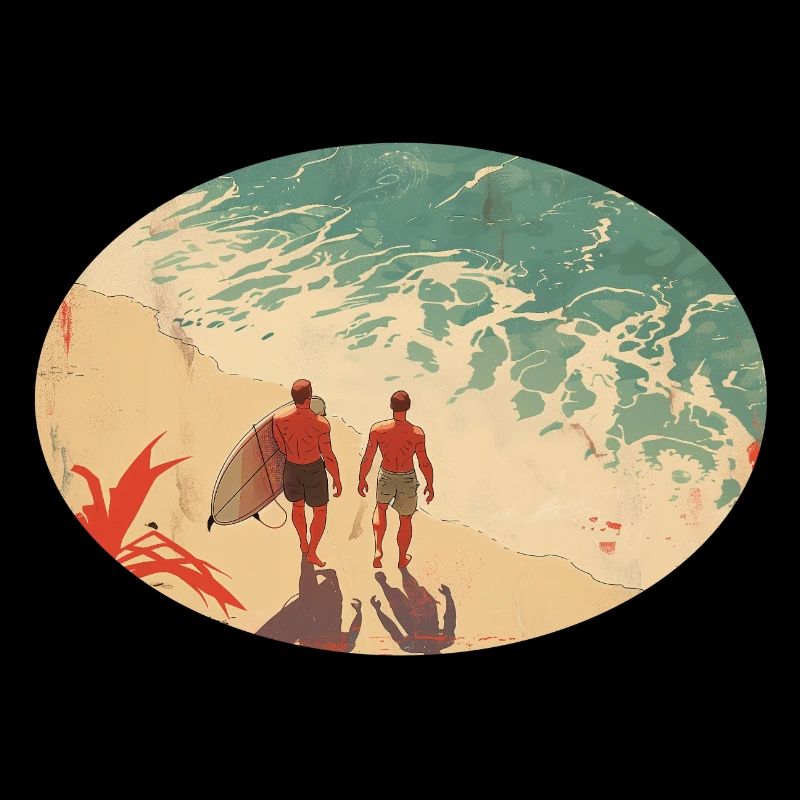 Surfer am Strand
