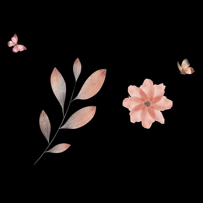 Buchstabe h Wildblumen Aquarelle