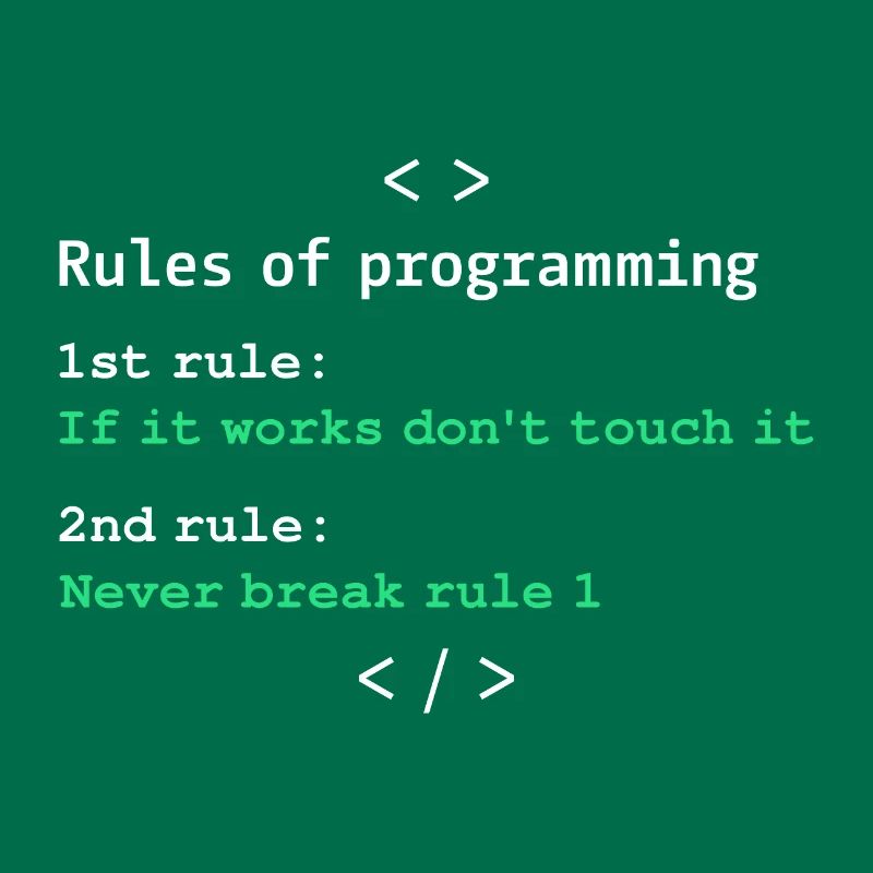 Règles de programmation