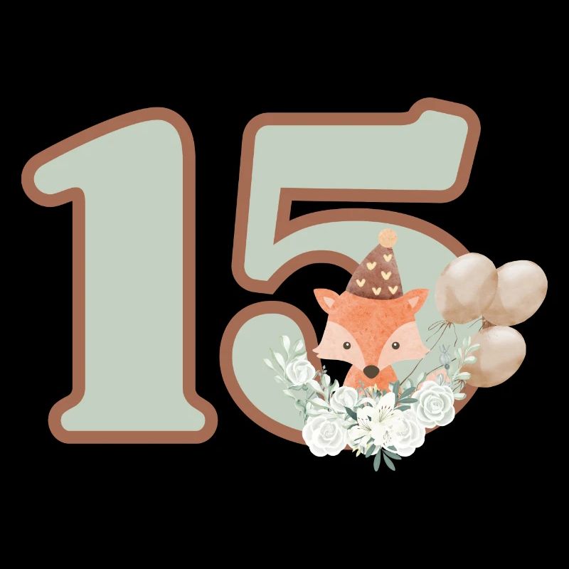 15th Birthday Fox Flowers