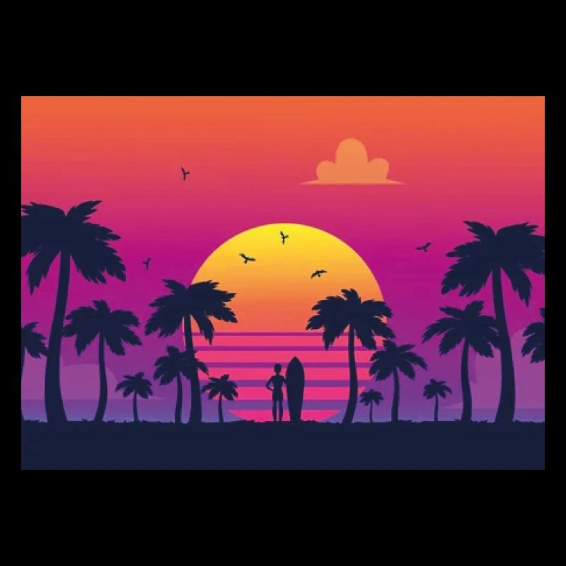 sunset surf