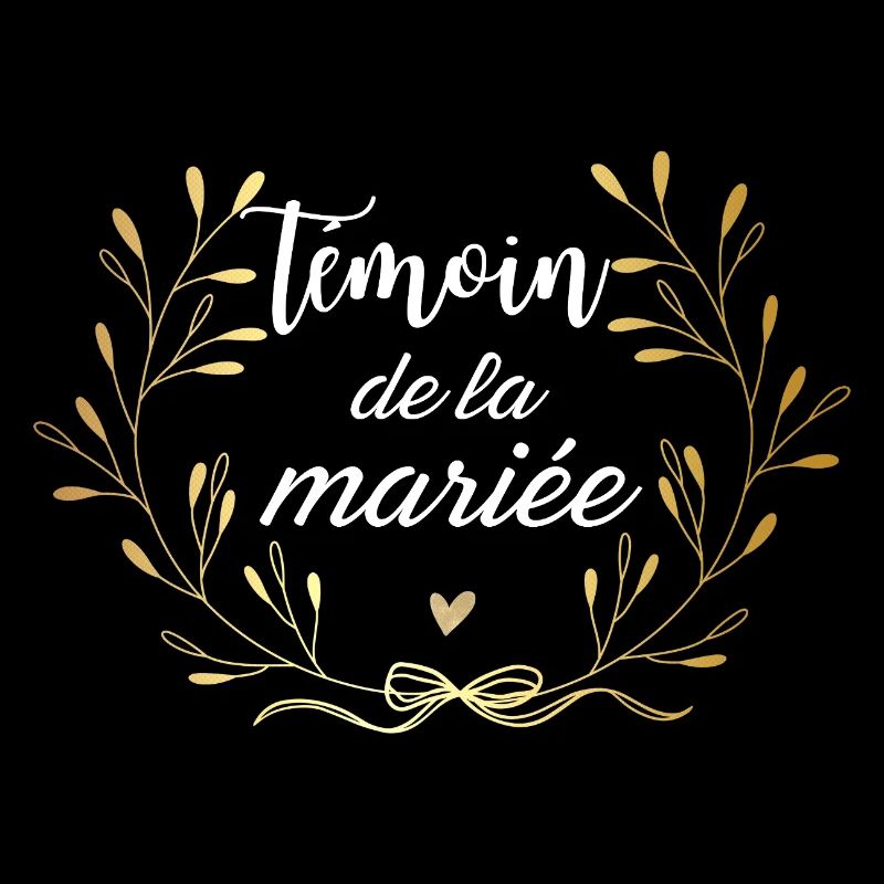 Témoin de la mariée couronne doré