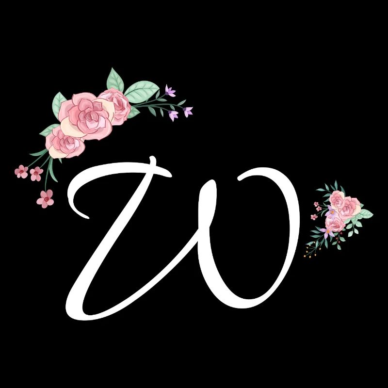 Buchstabe w Blumen
